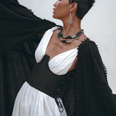 Black Poncho Robe Boho Cape For Women Prom