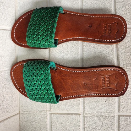Women’s Braided Leather Summer Moroccan Sandals